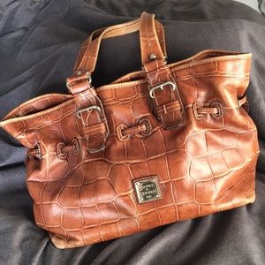 Large brown leather Dooney & Bourke bag